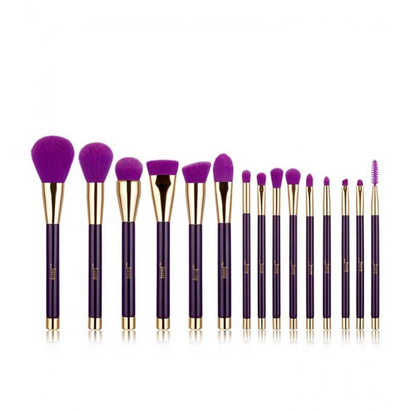 Jessup Beauty - 15 piece brush set - T114: Purple/...